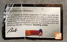 LMH Pinback Pin HOME DEPOT Employee STANDING UNITED We Stand Flag Ribbon 1-3/8