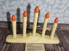 Candolier Christmas Window Candle 5 Light Orange Bulbs R picture