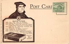 Martin Luther Lutheran Church Holy Bible Anniversary 1933 Cross Vtg Postcard B66 picture