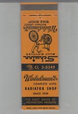 Matchbook Cover Schwinn Bicycle Dealer Winkelman's Bike Shop Arlington Heights picture