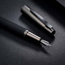 HongDian 6013 Black Metal Fountain Pen General BLACK EF/F/Fude Nib Ink Gift Pen picture