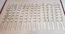 LOT OF 14 STRANDS CLEAR CRYSTAL TRIANGULAR PRISMS + SQ 8