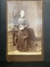 Antique cdv photo pretty young lady woman by Hobbs of Whitechapel London picture