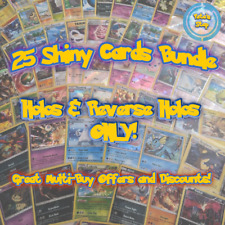 Pokemon Cards Bundle - 25 Shiny Cards - Holos & Reverse Holos ONLY Job Lot Rare picture