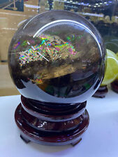 50LB A+ Top Natural Rainbow Smokey quartz Sphere Quarzt Crystal Ball healing picture