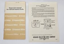 Vintage Howard Miller Owner's Instruction Manual For Wall and Mantel Clocks picture