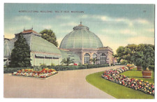 Detroit, Belle Isle, Michigan c1940's Horticultural Building, flower garden picture