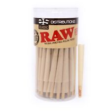 40 Count| RAW Classic Pre-Rolled King Size Cones| Naturally Unbleached picture