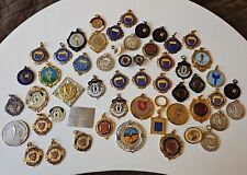 Large Job Lot Over 50+ Athletic And Walking Medals Pins Badges c70s/80s picture