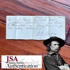 GEORGE CUSTER * JSA * Scarce Autograph REQUISITION Note Signed * Little Bighorn picture
