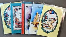 Lot/5 UNUSED POP UP Mini Christmas Greeting Cards w Sleeves VTG RARE HTF picture