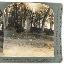 Belgian Soldiers WW1 Ambush Stereoview c1915 World War One Enemy Scouts A2464 picture