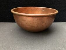 Vintage Copper Mixing Bowl Chocolate with Brass Hanger picture
