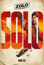 Solo A Star Wars Story Movie Poster DS 27x40 N.MINT  Alden Ehrenreich picture
