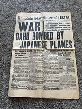 Honolulu Star Bulletin Newspaper  Attacked Pearl Harbor December 1941 Reprint picture