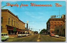 Winnemucca Nevada~Main Street~New Star Broiler~Hotel~Casino~Dog~Cars~1950s PC picture