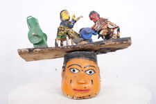 Yoruba Gelede Mask with Figural Scene 14