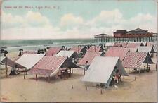 Postcard Tents on the Beach Cape May NJ 1911 picture