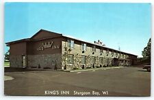 1970s STURGEON BAY WISCONSIN KING'S INN MOTEL HOTEL GREEN BAY RD POSTCARD P3174 picture