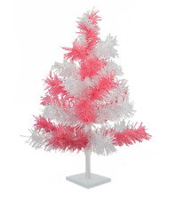 24'' Pink & White Tinsel Tree Valentine's Day Holiday Tree 2' Table-Top Decor picture