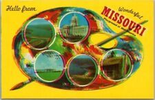 MISSOURI Greetings Postcard Artist's Palette / 5 Views - Dexter Chrome c1963 picture