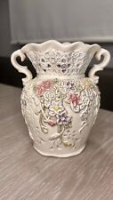 Antique Porcelain Vase Hand Painted Stamp Pattern picture