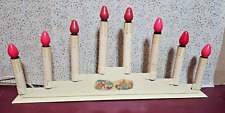 VINTAGE NOMA CHRISTMAS CANDOLIER: RARE METAL BASE, 8 CANDLES, BULBS WORKS picture