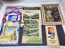 6 Vintage Hawaii Honolulu Maui Tourist Travel Souvenir Booklets & Songbook picture