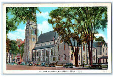 c1920's St. John's Church Waterbury Connecticut CT Antique Unposted Postcard picture