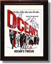 8x10 Framed Oceans 12 Autograph Promo Print - Cast Signed picture