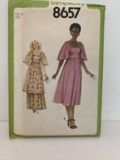 Vintage 1970s Simplicity Sewing Pattern 8657 Dress Size 12 Miss Uncut picture