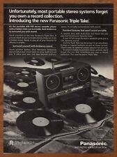 1985 Panasonic Triple Take Cassette Player Vintage Print Ad/Poster 80s Music   picture