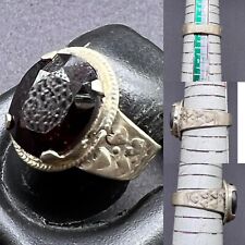 Rare Antique Quality Beautiful Vintage Pure Sliver Ring With Natural Stone picture