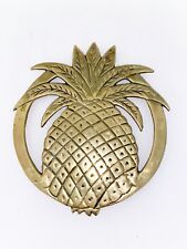 Vintage Brass Pineapple Trivet Hawaii picture