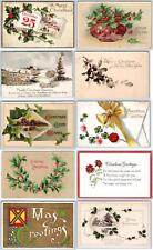 LOT/10 ANTIQUE CHRISTMAS VINTAGE POSTCARDS*EARLY 1900's*CONDITION VARIES #58 picture