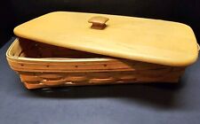 Longaberger Year 1998 Basket Hand Wooden With Lid Decorative Display Kitchen picture