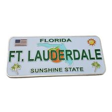Fort Lauderdale Florida License Plate Metal Fridge Magnet Travel Souvenir States picture