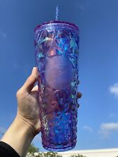 Starbucks Spring 2024 Iridescent Periwinkle Prism Crystal Venti Tumbler Cold Cup picture