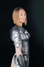 Medieval Female Full Knight Body Armor Suit Lady Cuirass Steel Fantasy Costume picture