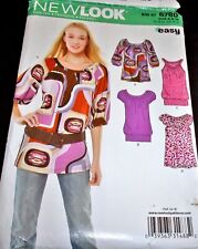 New Look Pattern 6780 Tunic Top Raglan Sleeves Hem Band Option Size 6-16 Uncut picture