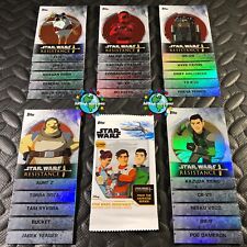 2019 TOPPS STAR WARS RESISTANCE HOLOGRAPHIC CHARACTER FOIL CARD SET/25 +WRAPPER picture