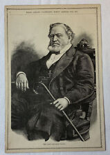 1878 magazine engraving ~ THE LATE BRIGHAM YOUNG ~ Mormon Church picture