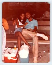 Vintage 1981 Photo Pretty Young Woman Man Couple 1980's R162A picture