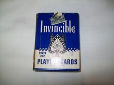 Vintage 1945 Invincible 202 Playing Cards Complete Deck - Made In USA picture