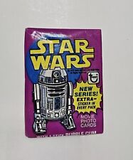 Star Wars Vintage 1977 Series 3 Sealed Wax Pack topps cards & sticker picture