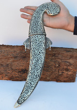 Authentic Moroccan Dagger Khanjar Carved Islamic Jambiya Berber Tribal Sword picture
