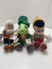 Star Bean Disney Classic Pinocchio Plush. Geppetto And Jimmy Cricket NWT picture
