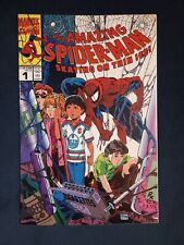 AMAZING SPIDER-MAN: SKATING ON THIN ICE #1 (1990) NM+ Canadian Price Variant picture