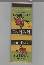 Matchbook Cover Pied Piper Rat & Roach Paste picture