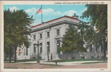 Post Office Columbus IN Bartholomew County Indiana c1920s WB postcard G897 picture